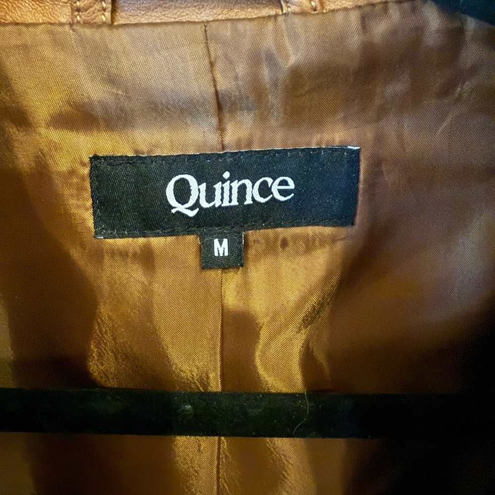 Quince Leather Stand Collar Jacket for Women - Picture 7 of 8